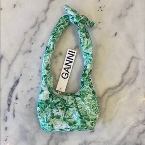 Ganni Green Floral Women's Bag